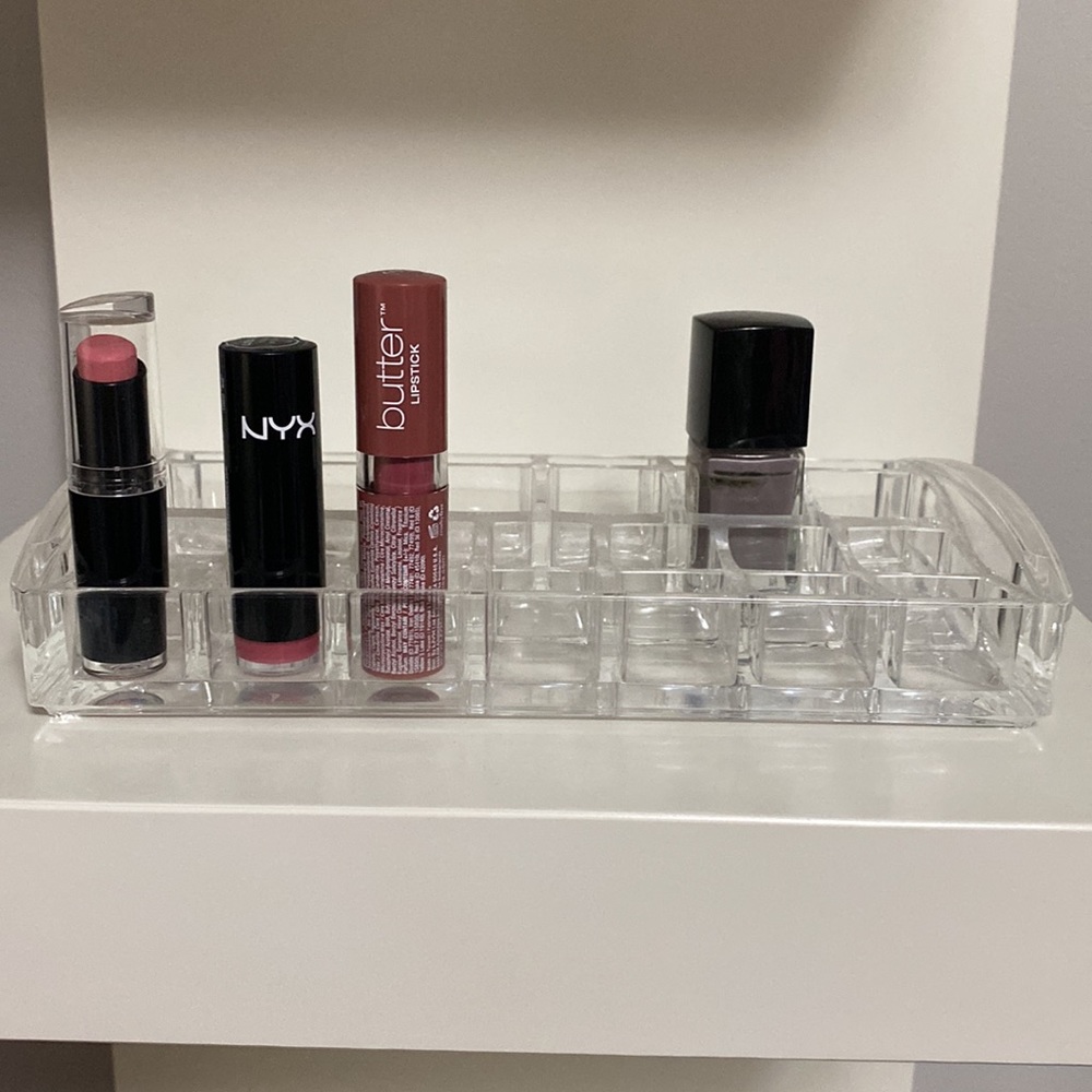 Lipstick and nail polish holder
